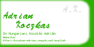 adrian koczkas business card